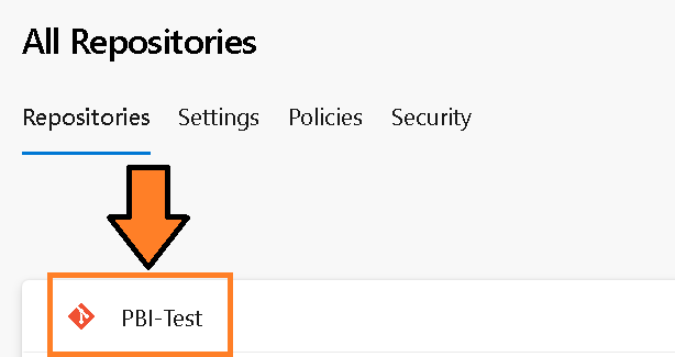 Select Repository for Policy