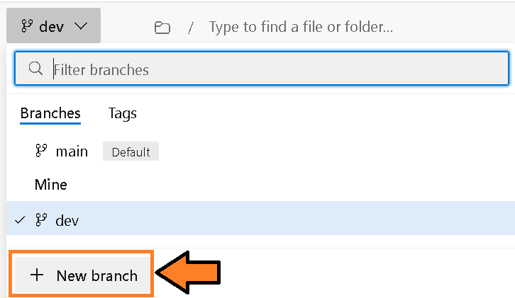 Create New Branch